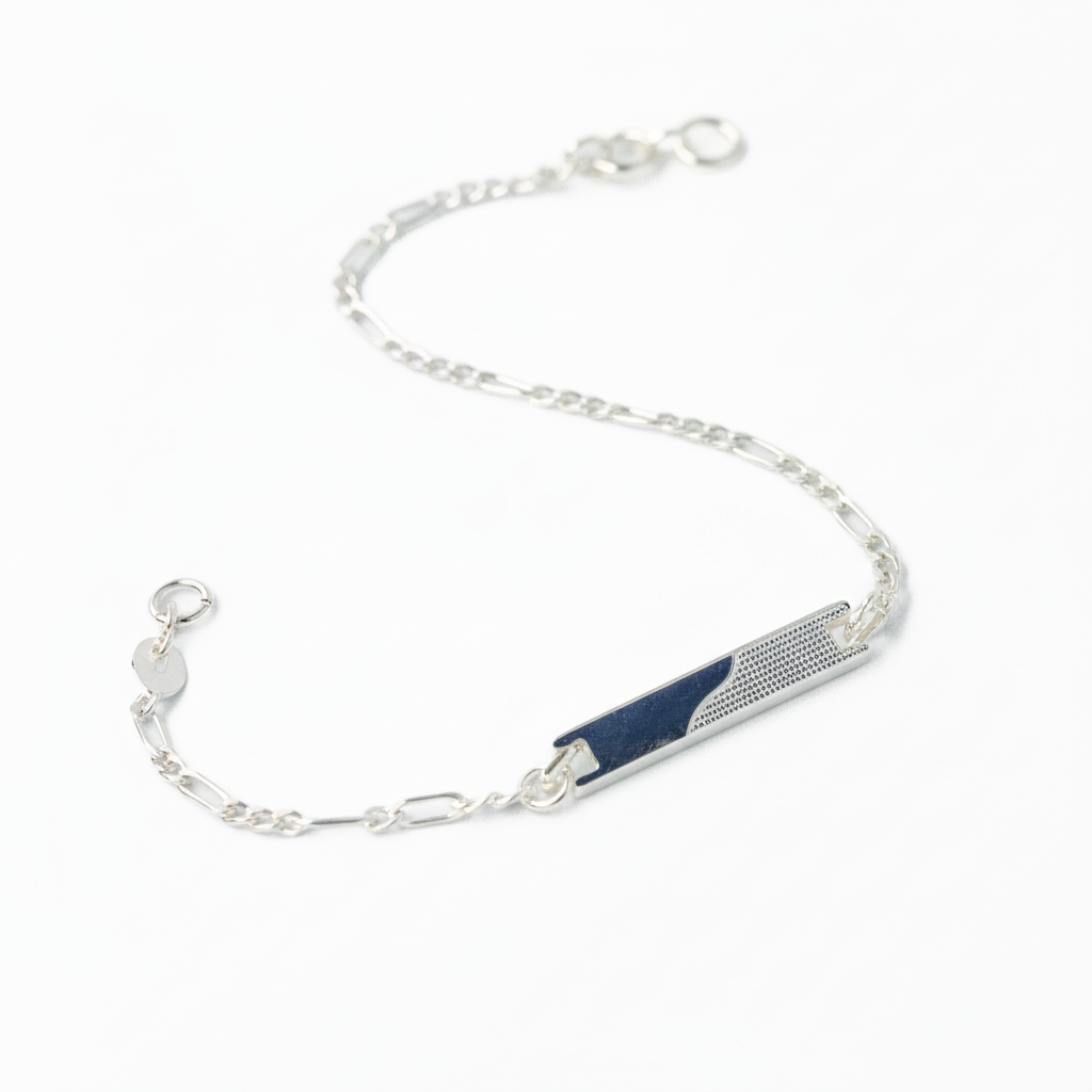 Elira 925 Sterling Silber ID-Armband – Figaro-Style