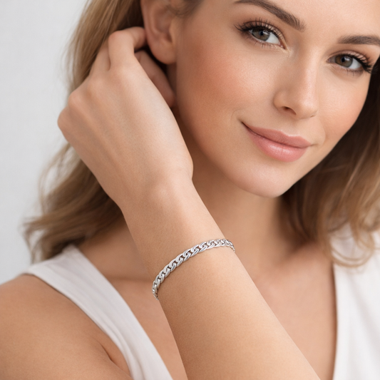 Elira 925 Sterlingsilber Armband – Panzerarmband 5mm Breit