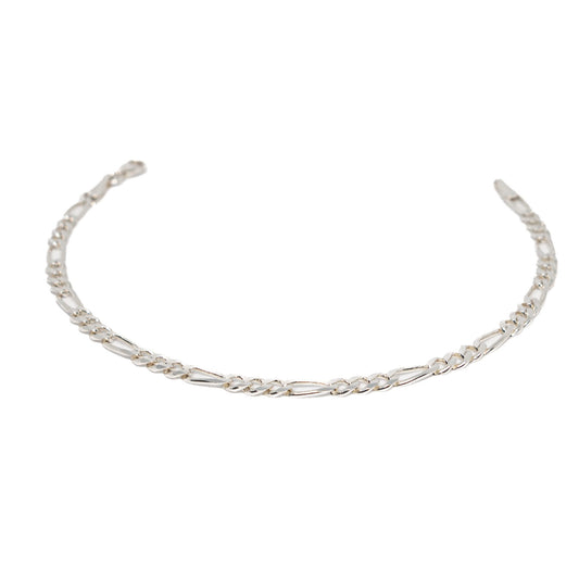 Elira 925 Sterling Silber – Figaro Armband 3mm Breit