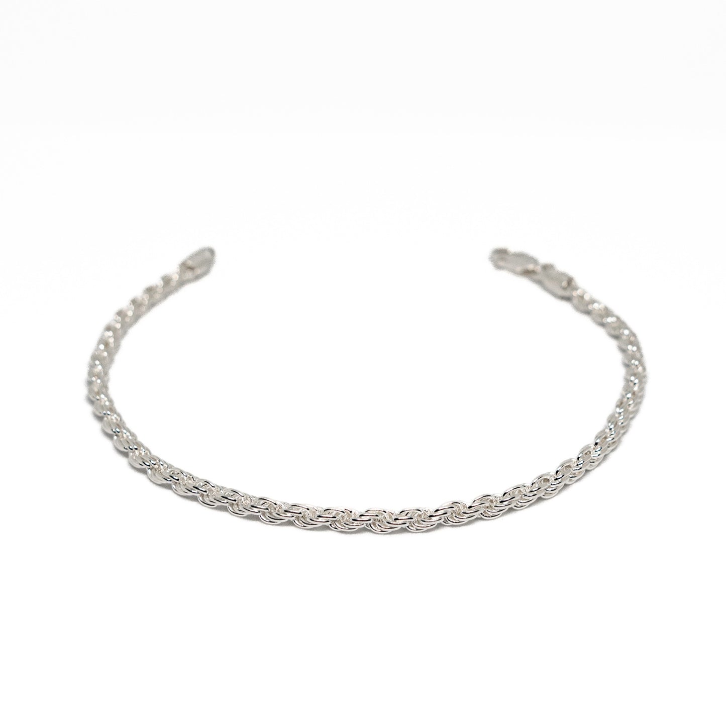 Elira Rope Chain Armband aus 925 Sterling Silber – 2 mm (Unisex)