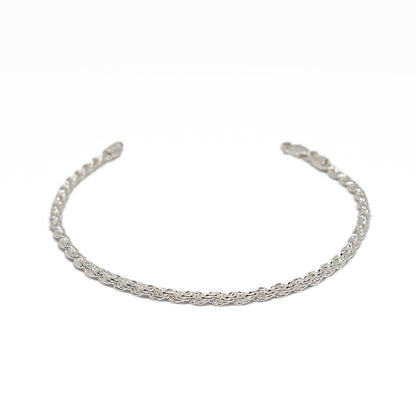 Elira Rope Chain Armband aus 925 Sterling Silber – 2 mm (Unisex)