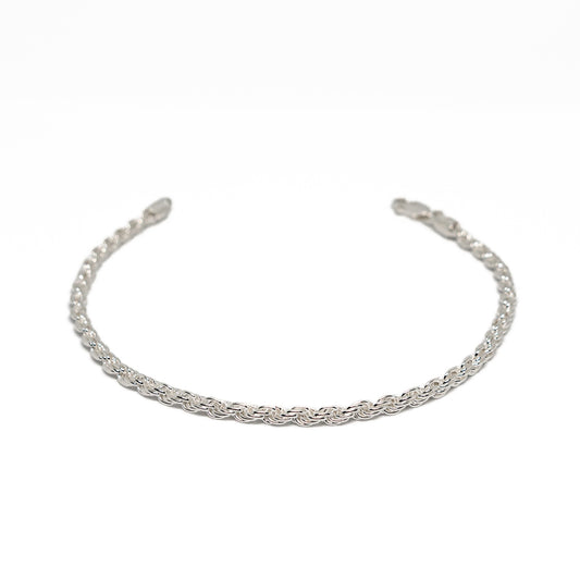 Elira 925 Sterling Silber – Rope Armband 2mm Breit