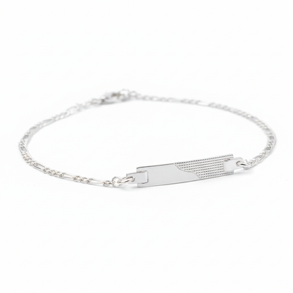 Elira 925 Sterling Silber ID-Armband – Figaro-Style