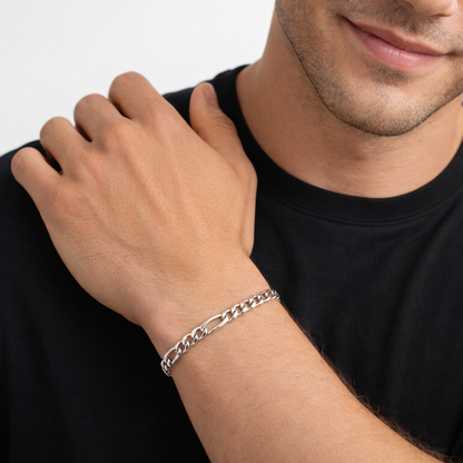 Elira Figaro-Armband aus 925 Sterling Silber – Unisex 3 mm