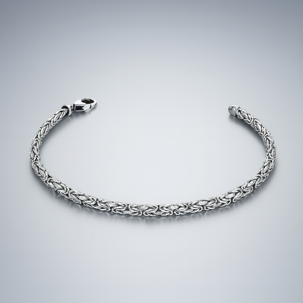 Elira 925 Sterling Silber – Königsarmband 2mm Breit