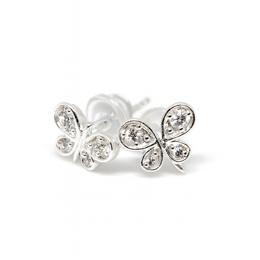 Elira Schmetterling Ohrringe aus 925 Sterling Silber – Funkelnde Zirkonia
