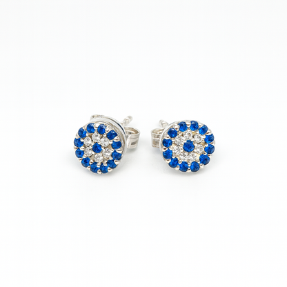 Elira Nazar Ohrringe aus 925 Sterling Silber – Blau & Klar