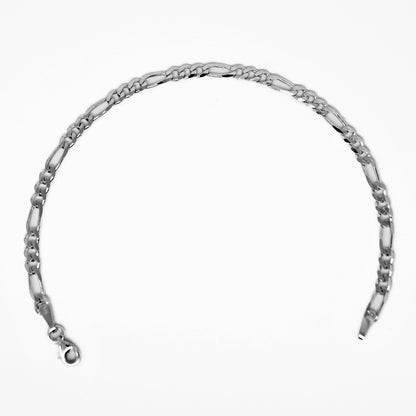 Elira Figaro-Armband aus 925 Sterling Silber – Unisex 3 mm