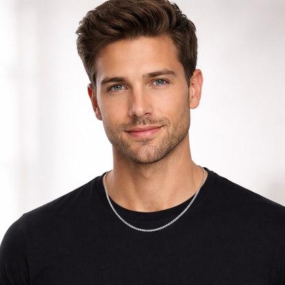 Elira Elegante Figaro-Halskette aus 925 Sterling Silber – Klassisches Design für Damen & Herren 3mm Breit